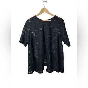 BCBGeneration bcbg black lace blouse large